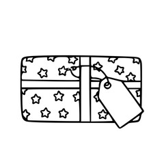 Cute christmas gift box star pattern