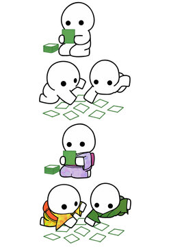 OC plays karuta, OC reads karuta