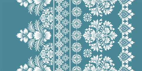 Ethnic Motifs Ikat floral paisley embroidery floral. ikat Saree Sarong oriental pattern traditional.Ikat embroidery style abstract embroidery design for texture,fabric,clothing,wrapping,decoration	