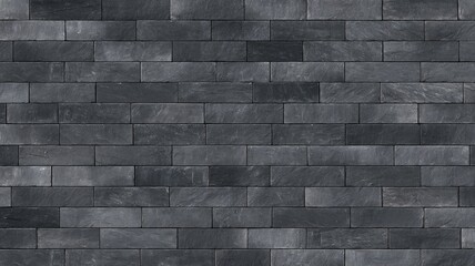 Obraz premium Dark stone wall texture with horizontal pattern. AI image