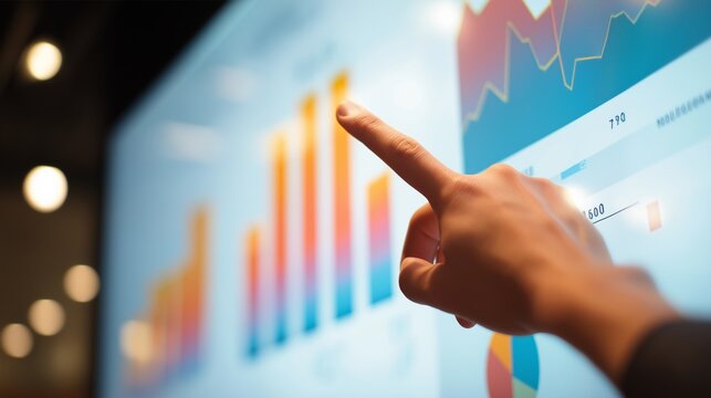 プレゼン資料を指差す手元