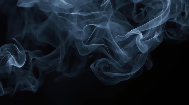 Abstract swirling smoke on a dark background