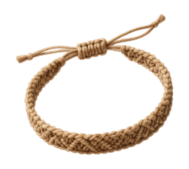 Adjustable macrame bracelet with a sliding knot.