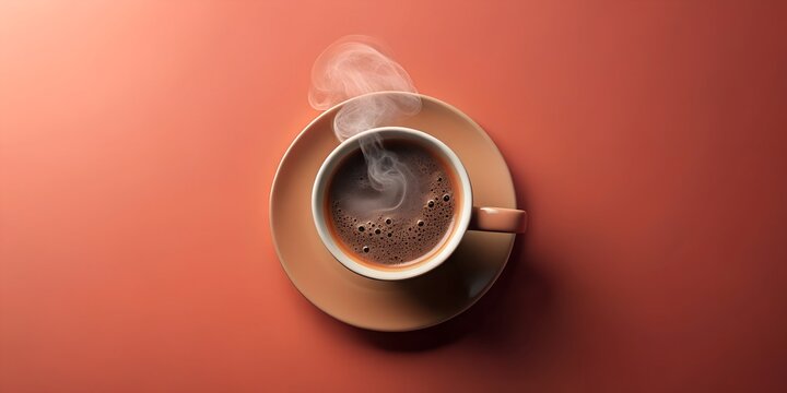 Enjoy a steaming cup of delicious dark coffee for your morning routine and daily life