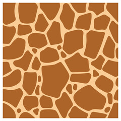 Abstract animal pattern seamless texture brown and beige geometric shapes with light beige outlines on a transparent background vibrant natural design