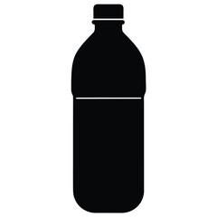 Silhouette of a plastic bottle, useful for various designs