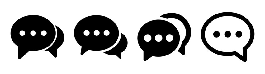 Chat bubbles communication icon vector illustration for social media messaging and dialogue design