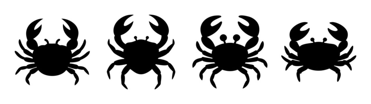 Crawfish silhouette vector art: seafood illustration, crustacean graphic, crawdad design clip art