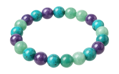 Beaded bracelet featuring semi-precious stone details.