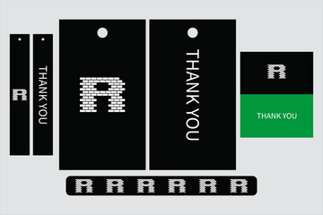Hang tag clothing label set design template