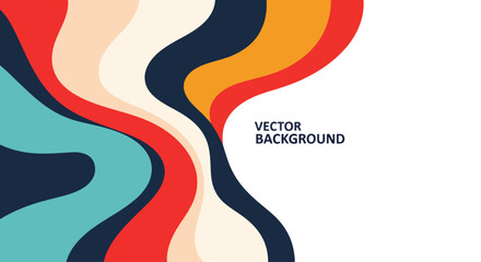 Bright Abstract Colorful Shapes Background with Fluid Curves and Playful Palette