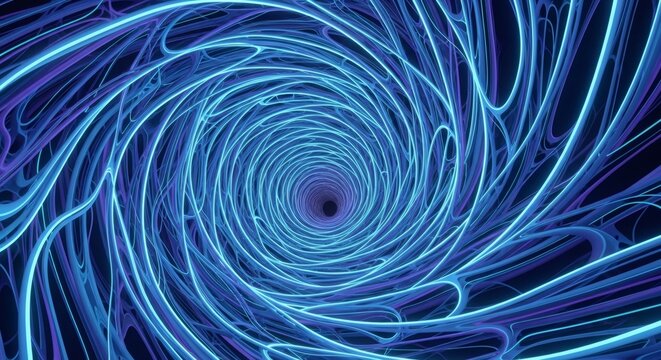 Luminous Flow Hypnotic Blue Vortex of Energy and Light.