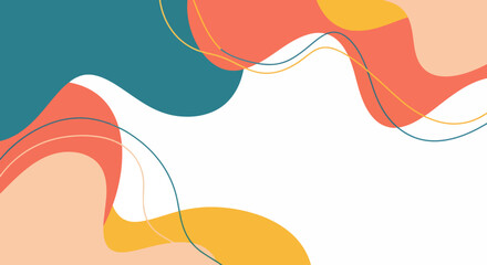 Abstract wave vector abstract background flat design