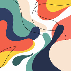 Vector hand drawn minimal background design.	