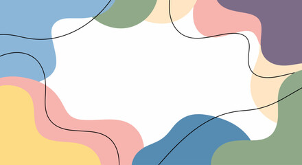 Baby shower invitation, Abstract minimalist natural hand drawn background vector illustration 