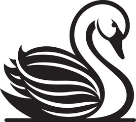 Elegant Swan in Black & White – Minimalist Monochrome Bird Photography