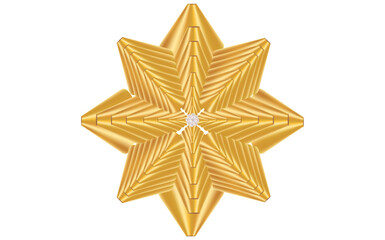 Shiny Gift Topper Pull Bow Vector Illustration.