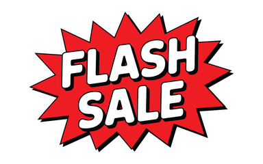 A red starburst sign with the words FLASH SALE in white text announces a limited-time promotional event.