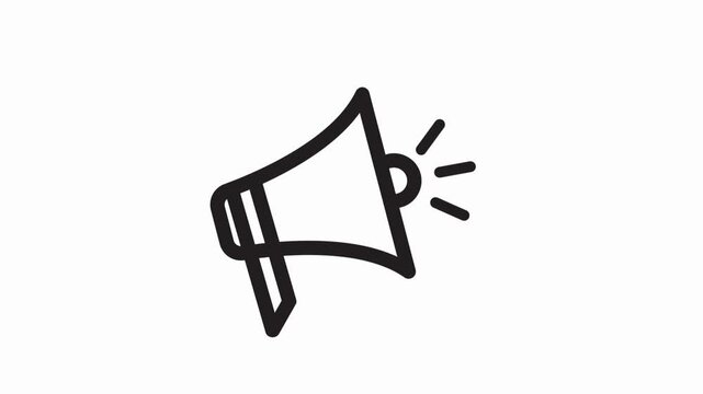 megaphone  icon animation illustration simple 