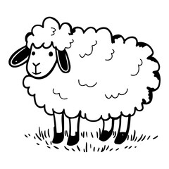 vector illustration of a sheep