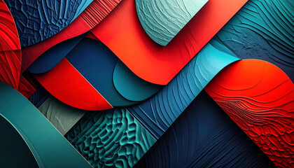 Abstract background with a variety of colors of different shapes generative ai
1
