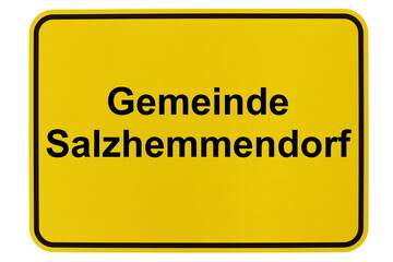 Illustration eines Ortsschildes der Gemeinde Salzhemmendorf in Niedersachsen	