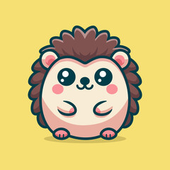 Cute Hedgehog Cartoon Vector Art, Illustration and Graphic