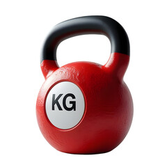 Red kettlebell with black handle offers a dynamic strength training visual, perfect for fitness brands, workout programs, and health-focused campaigns