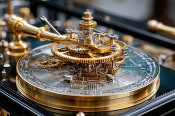 Intricate mechanical watch gears display a blend of craftsmanship and engineering marvel