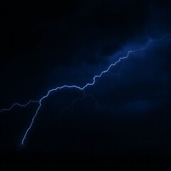 The night was dark, the sky was dark, the clouds were black, and the lightning flashed in a long line.