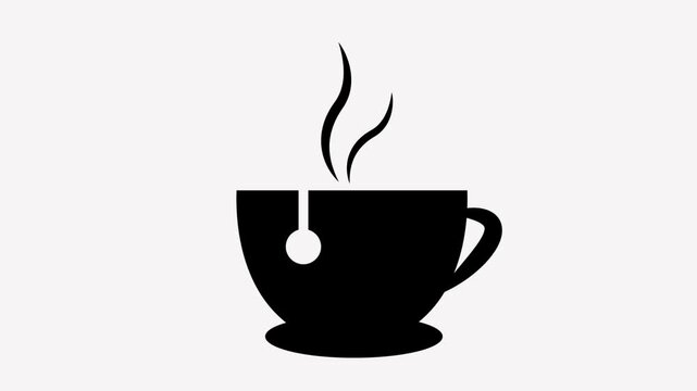 tea cup icon animation illustration simple 