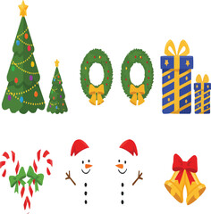 Christmas Trees Gifts Wreaths Candy Canes Snowmen Bells Keywords christmas, holiday, tree, fir