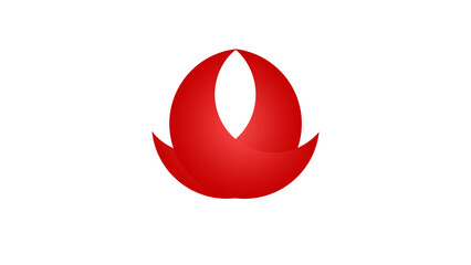 Fototapeta premium Red logo isolated on white background