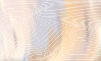 Abstract vector wavy lines flowing smooth curve gold white gradient color in concept of luxury,