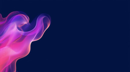 Vibrant Abstract Smoke Swirls of Pink and Purple Hues Dancing Against a Deep Navy Blue Background