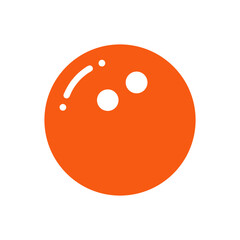 Fototapeta premium Minimal bowling ball icon vector illustration with white background for sports game and recreation design concept artwork 