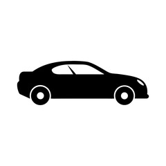 Minimal car silhouette vector illustration with white background for automobile transportation and vehicle design concept artwork 