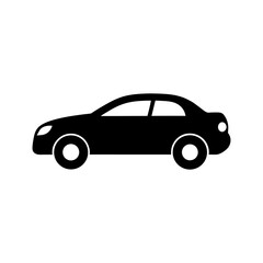 Minimal car silhouette vector illustration with white background for automotive engineering and driving concept design artwork 