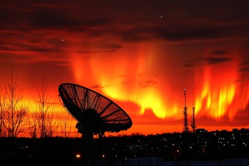selective focus cosmic aurora over communication array