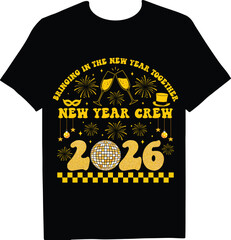 Celebrate the arrival of 2026 with our festive new year crew tshirt design, perfect for ringing in the new year together in style and creating lasting memories