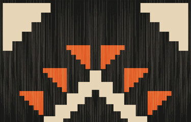 Southwest Native American seamless pattern, boho tribal Aztec Navajo geometric textile design, desert ethnic fabric background.