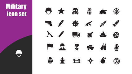 Military icon set
