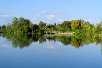 View of the mill street in Quinto di Treviso, Veneto, Italy