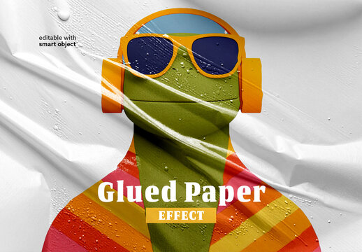 Glued Paper Photo Effect