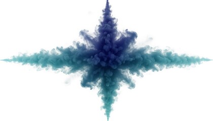 Blue Smoke Explosion Star
