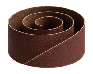 Spiral-wound sanding belt for drum sanders, ideal for large flooring projects.