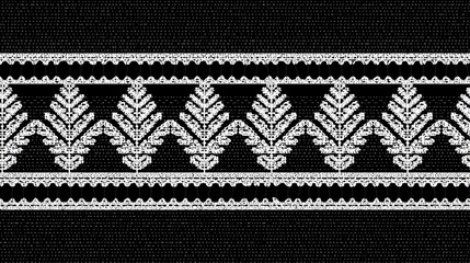 Black lace borders, a vector set of simple vintage decorative stripes for design elements