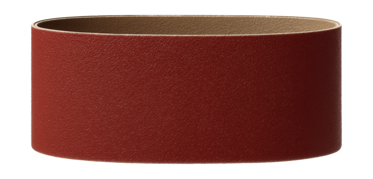 Ceramic grain sandpaper belt for efficient stock removal in industrial use.