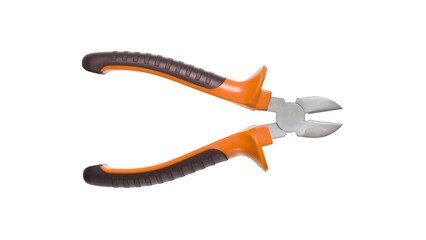 Obraz premium High-Quality Wire Cutters with Ergonomic Orange Handles for Precision Electrical Work and Transparent Background