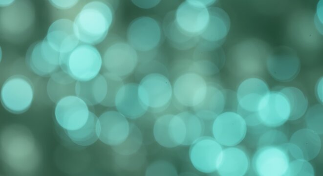 Abstract bokeh background with soft blue and green circles, creating a dreamy and ethereal effect for digital design - Powered by Adobe